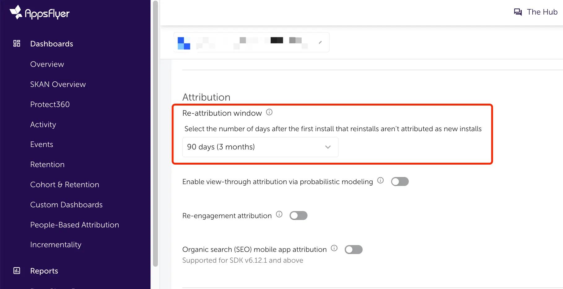 re-attribution window Appsflyer
