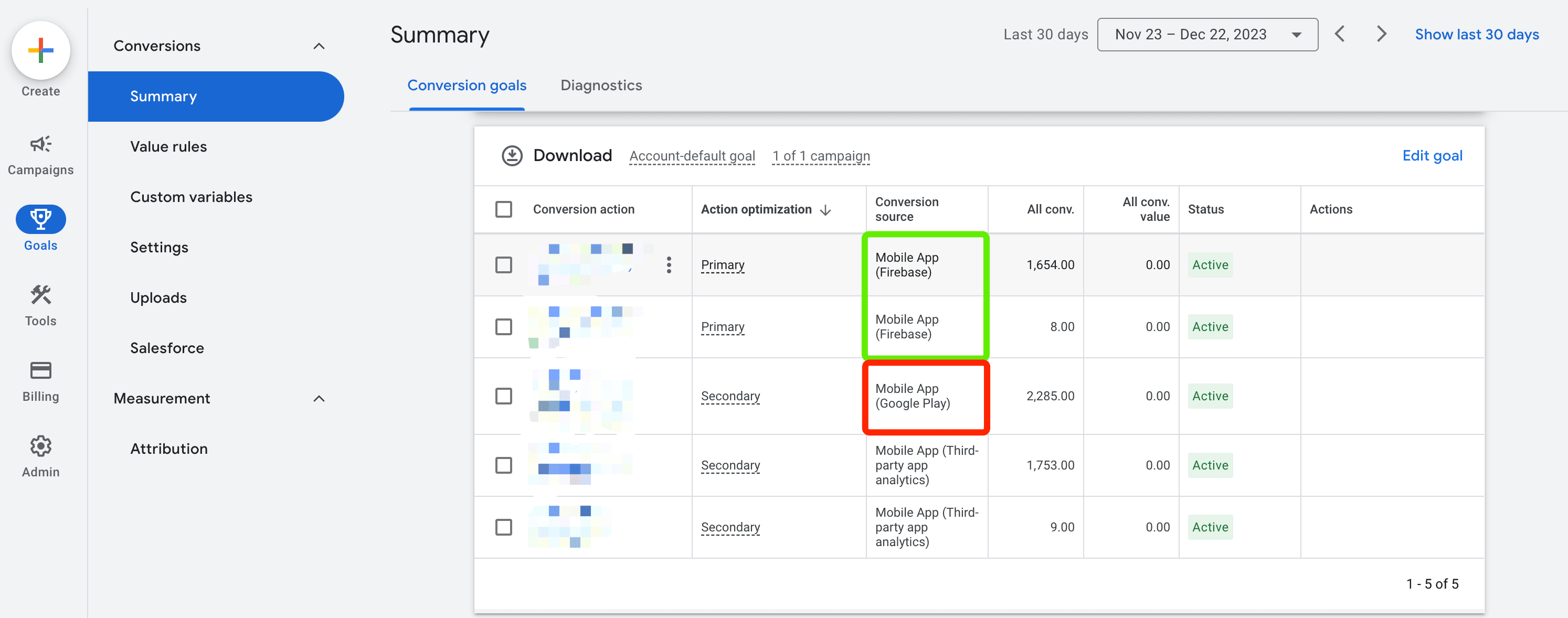 google ads conversion 设置截图